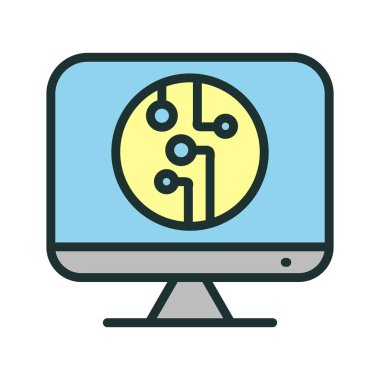 Lcd simgesi soyut arkaplanda izole edildi