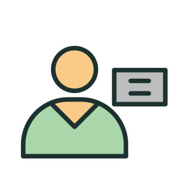 Soyut arkaplanda izole edilmiş kişi simgesi