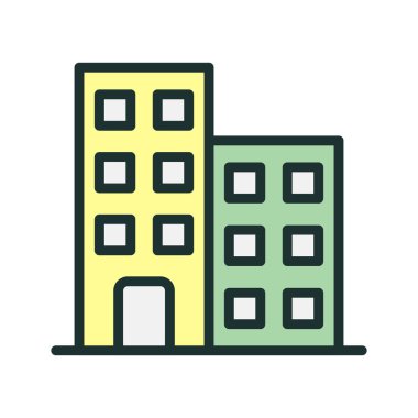 Ofis simgesi soyut arkaplanda izole edildi