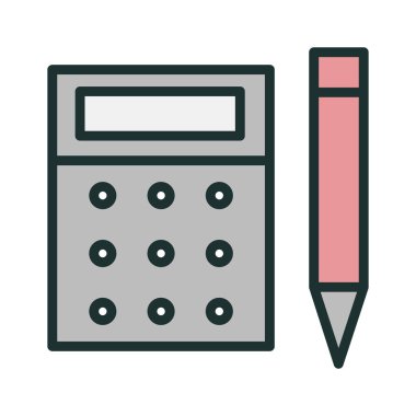 Soyut arkaplanda hesaplayıcı simgesi izole edildi