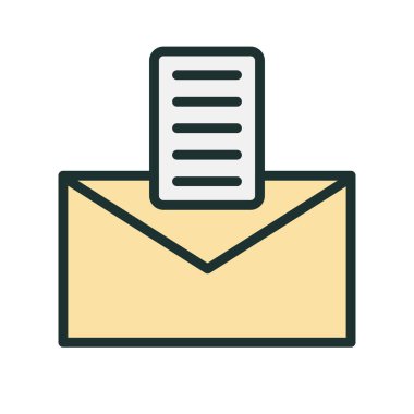 Posta simgesi soyut arkaplanda izole edildi