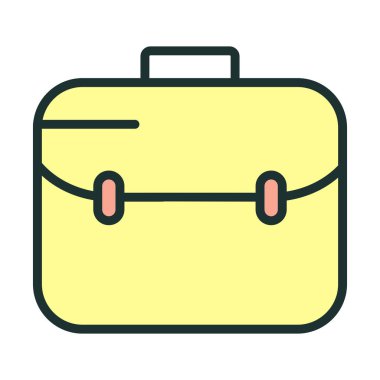 Evrak çantası simgesi soyut arkaplanda izole edildi