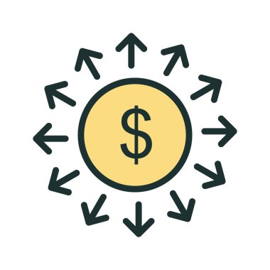 Soyut arkaplanda izole edilmiş hızlı para simgesi