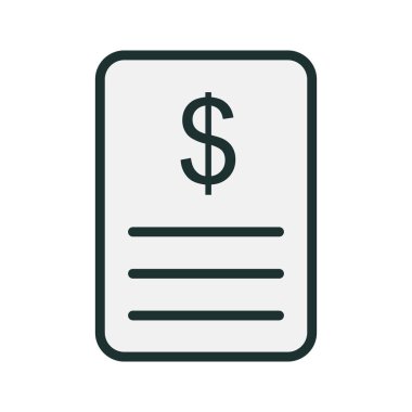 Soyut arkaplanda Dolar Belgesi simgesi izole edildi