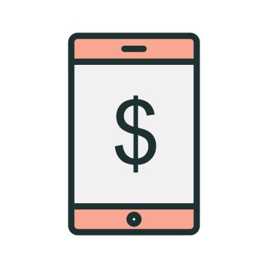 Çevrimiçi pazarlama simgesi soyut arkaplanda izole edildi