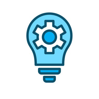 Yaratıcı Ampul simgesi soyut arkaplanda izole edildi