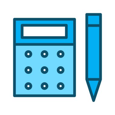 Soyut arkaplanda hesaplayıcı simgesi izole edildi