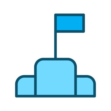 Soyut arkaplanda bayrak simgesi izole edildi