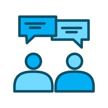 Sohbet simgesi soyut arkaplanda izole edildi