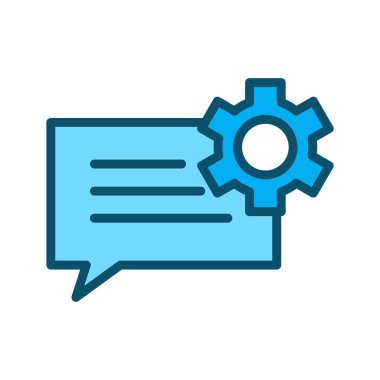 Sohbet ayarlama simgesi soyut arkaplanda izole edildi