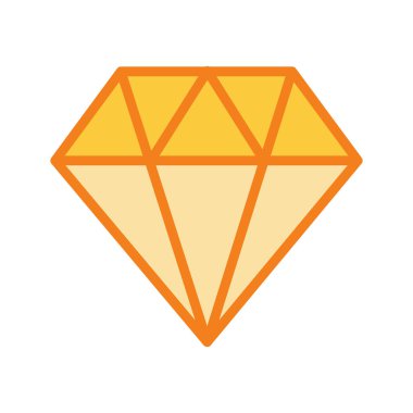 Soyut arkaplanda elmas simgesi izole edildi