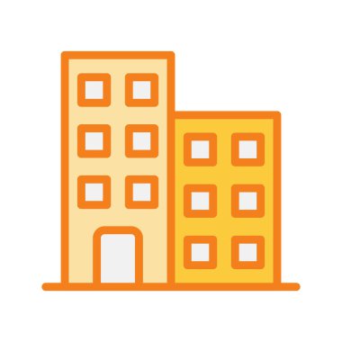 Ofis simgesi soyut arkaplanda izole edildi