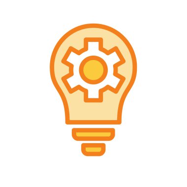 Yaratıcı Ampul simgesi soyut arkaplanda izole edildi