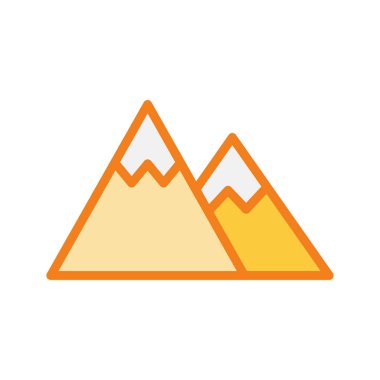  Soyut arkaplanda dağ simgesi izole edildi