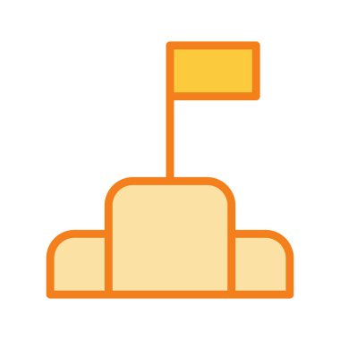 Soyut arkaplanda bayrak simgesi izole edildi