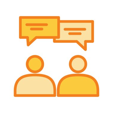 Sohbet simgesi soyut arkaplanda izole edildi