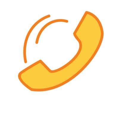 Telefon simgesi, basit vektör illüstrasyonu 