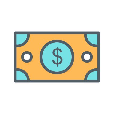 Soyut arkaplanda dolar simgesi izole edildi