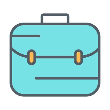 Evrak çantası simgesi soyut arkaplanda izole edildi