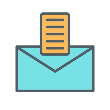 Posta simgesi soyut arkaplanda izole edildi