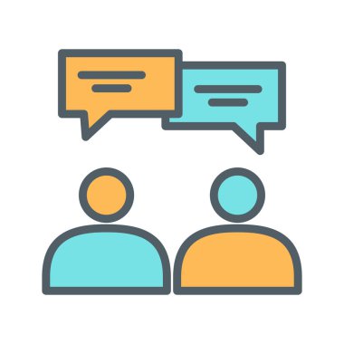 Sohbet simgesi soyut arkaplanda izole edildi