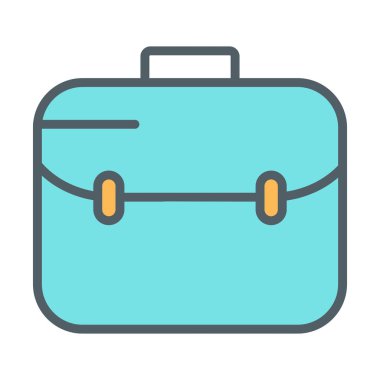 Evrak çantası simgesi soyut arkaplanda izole edildi