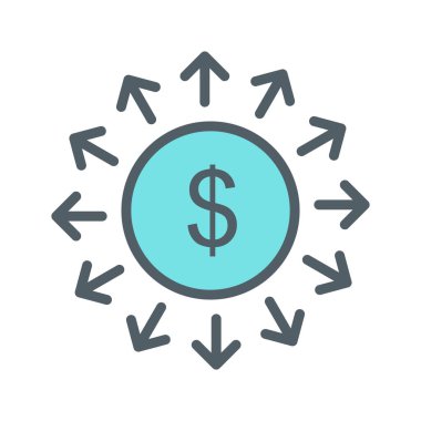 Soyut arkaplanda izole edilmiş hızlı para simgesi