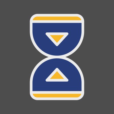 Soyut arkaplanda kum saati simgesi izole edildi 