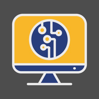 Lcd simgesi soyut arkaplanda izole edildi