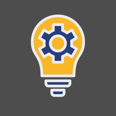 Yaratıcı Ampul simgesi soyut arkaplanda izole edildi