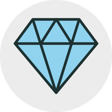 Soyut arkaplanda elmas simgesi izole edildi