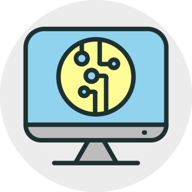 Lcd simgesi soyut arkaplanda izole edildi