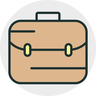 Evrak çantası simgesi soyut arkaplanda izole edildi