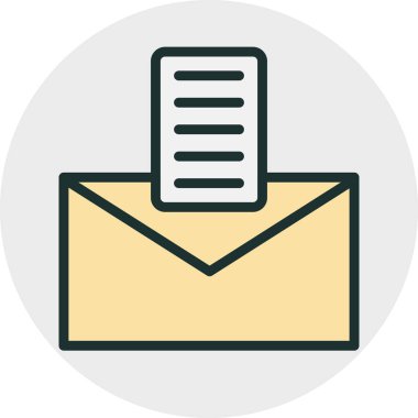 Posta simgesi soyut arkaplanda izole edildi