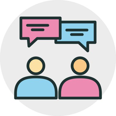 Sohbet simgesi soyut arkaplanda izole edildi