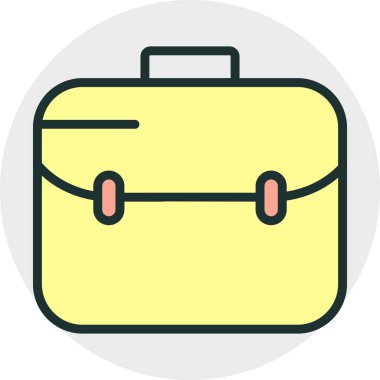 Evrak çantası simgesi soyut arkaplanda izole edildi