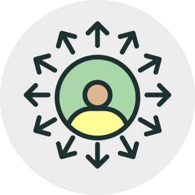 Soyut arkaplanda kullanıcı simgesi izole edildi