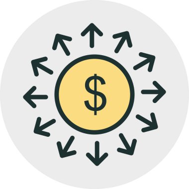 Soyut arkaplanda izole edilmiş hızlı para simgesi