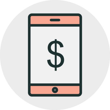 Çevrimiçi pazarlama simgesi soyut arkaplanda izole edildi