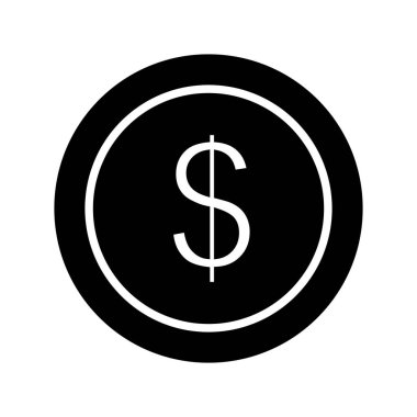 Bozuk para simgesi soyut arkaplanda izole edildi