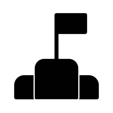 Soyut arkaplanda bayrak simgesi izole edildi