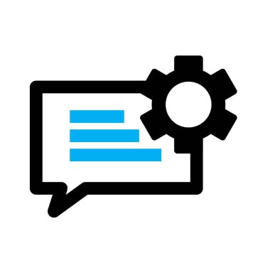 Sohbet ayarlama simgesi soyut arkaplanda izole edildi