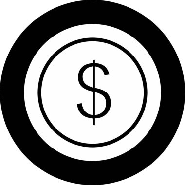 Bozuk para simgesi soyut arkaplanda izole edildi