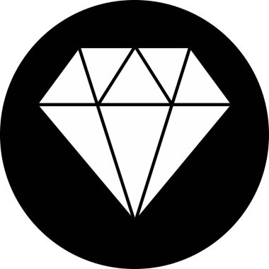 Soyut arkaplanda elmas simgesi izole edildi