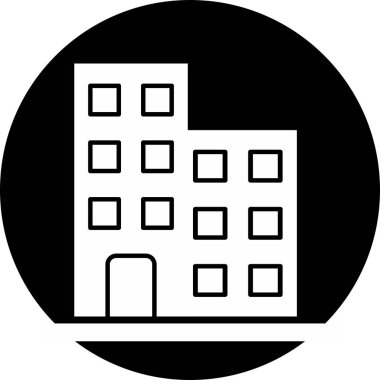 Ofis simgesi soyut arkaplanda izole edildi