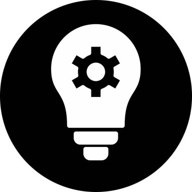 Yaratıcı Ampul simgesi soyut arkaplanda izole edildi