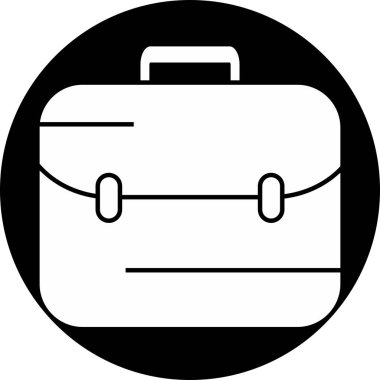 Evrak çantası simgesi soyut arkaplanda izole edildi