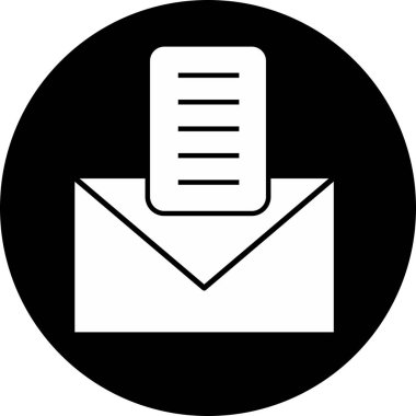 Posta simgesi soyut arkaplanda izole edildi