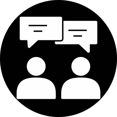 Sohbet simgesi soyut arkaplanda izole edildi