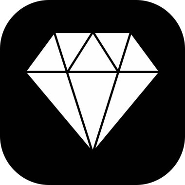 Soyut arkaplanda elmas simgesi izole edildi